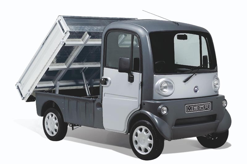 Mega sind kleine kompakte Nutzfahrzeuge der Herstellers AixamMega